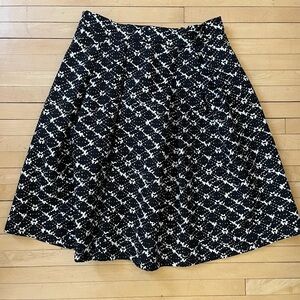 Renee C. Patterned A-Line Skirt